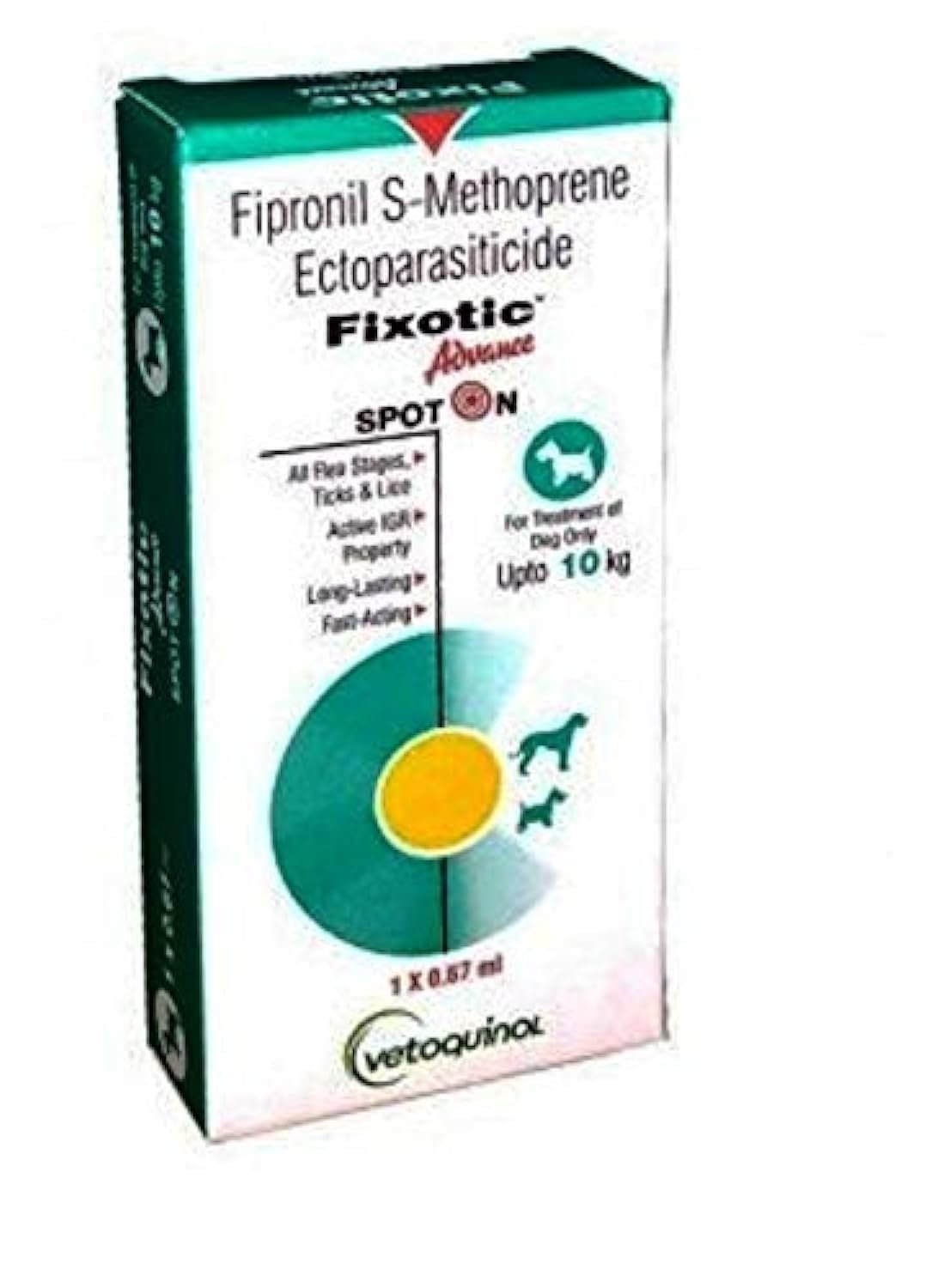 Vetoquinol Fixotic Advance Spot On 0.67ml for Dogs Upto 10kg by Jolly and Cutie Pets