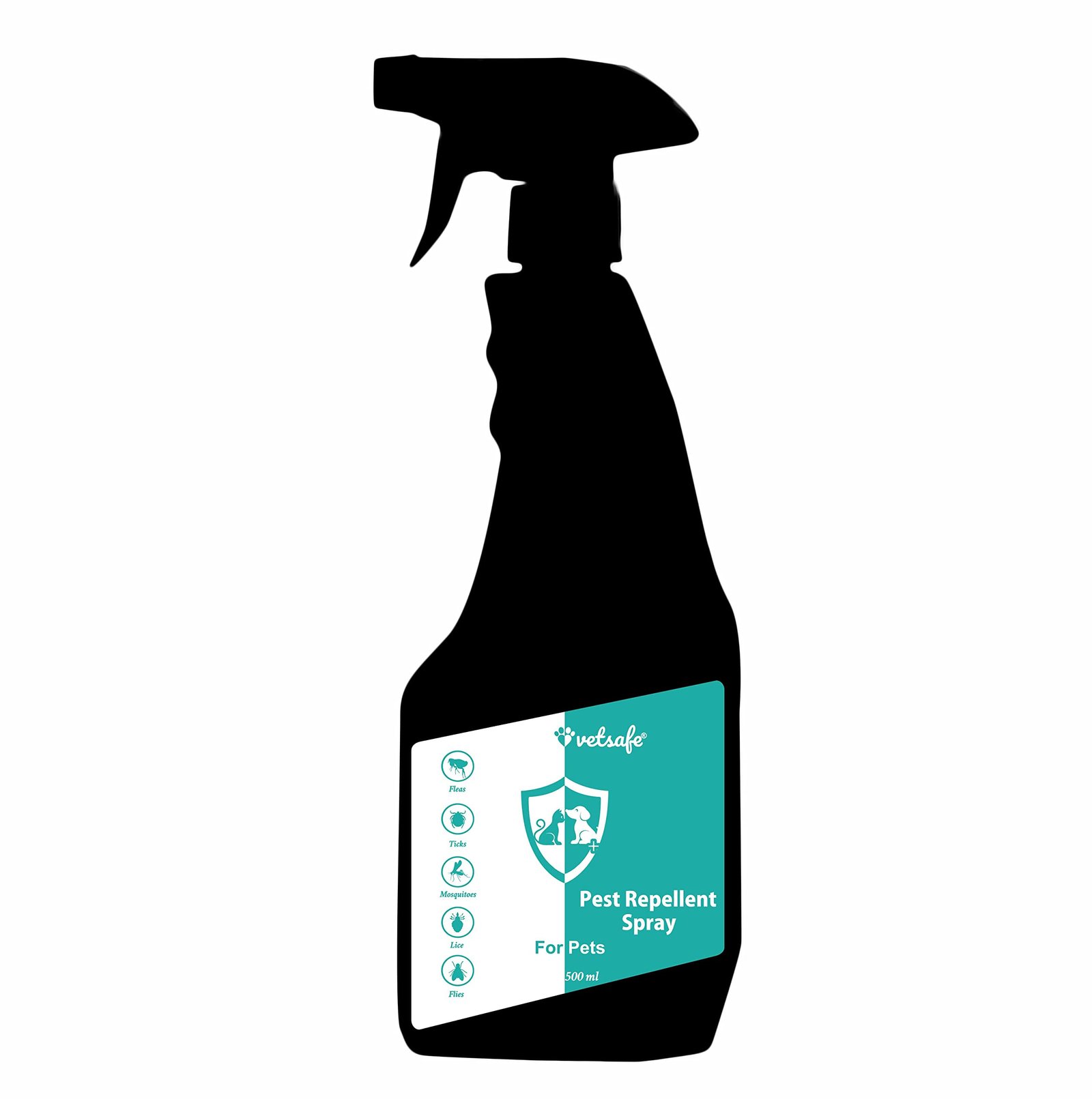 VetSafe Pet Pest Repellent Spray 500 ml | Flea & Tick Protection | Mosquito Repellent for Dogs & Cats