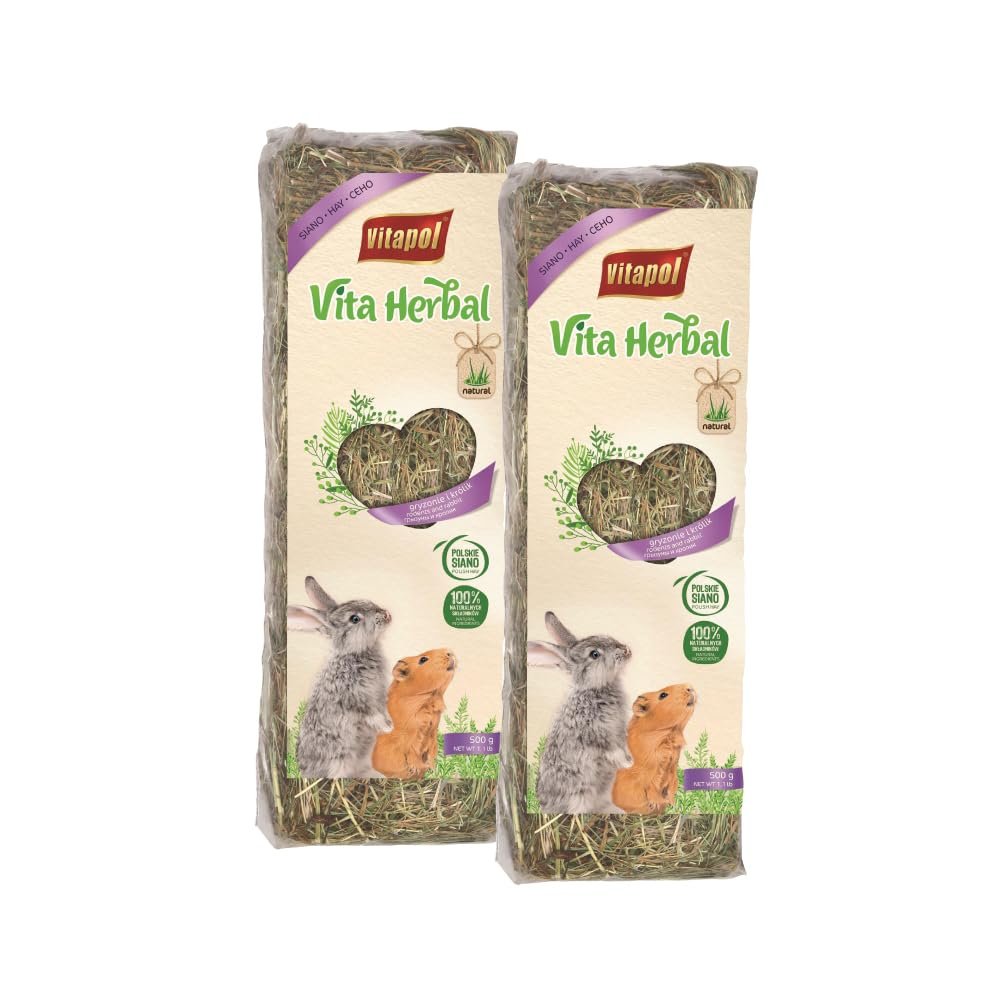 Vitapol Vita Herbal Hay Rabbit Rodent Meadow Grass Chamomile 500 g Pack 2