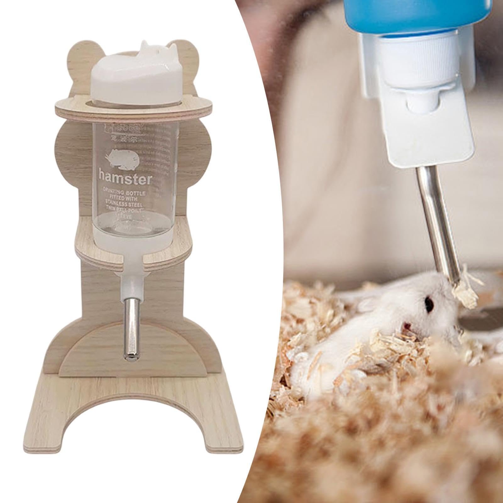 Water Bottle with Stand Hamster Water Bottle Holder for Rats Mice Small Pets 80ml|Pet Supplies |Small Animal Supplies |Feedin