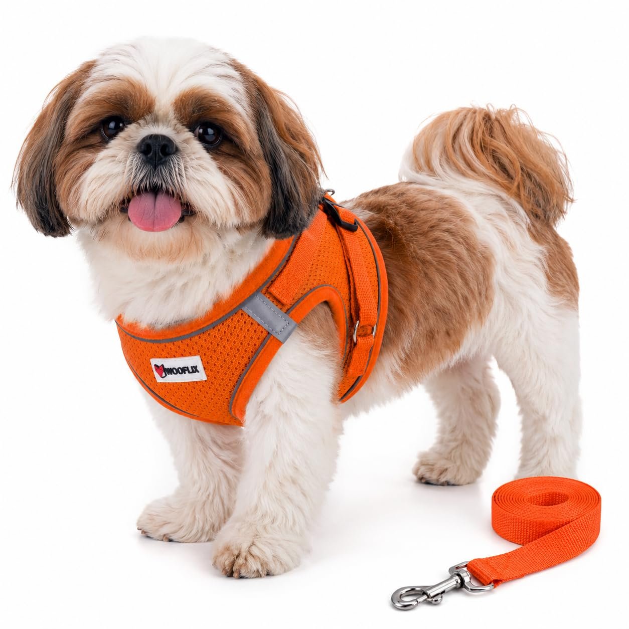 WOOFLIX Dog Harness for Small Dogs, Puppies and Cats | Suitable for Small Size Dogs, Cats & Puppies of 7kg-10kg | Reflective
