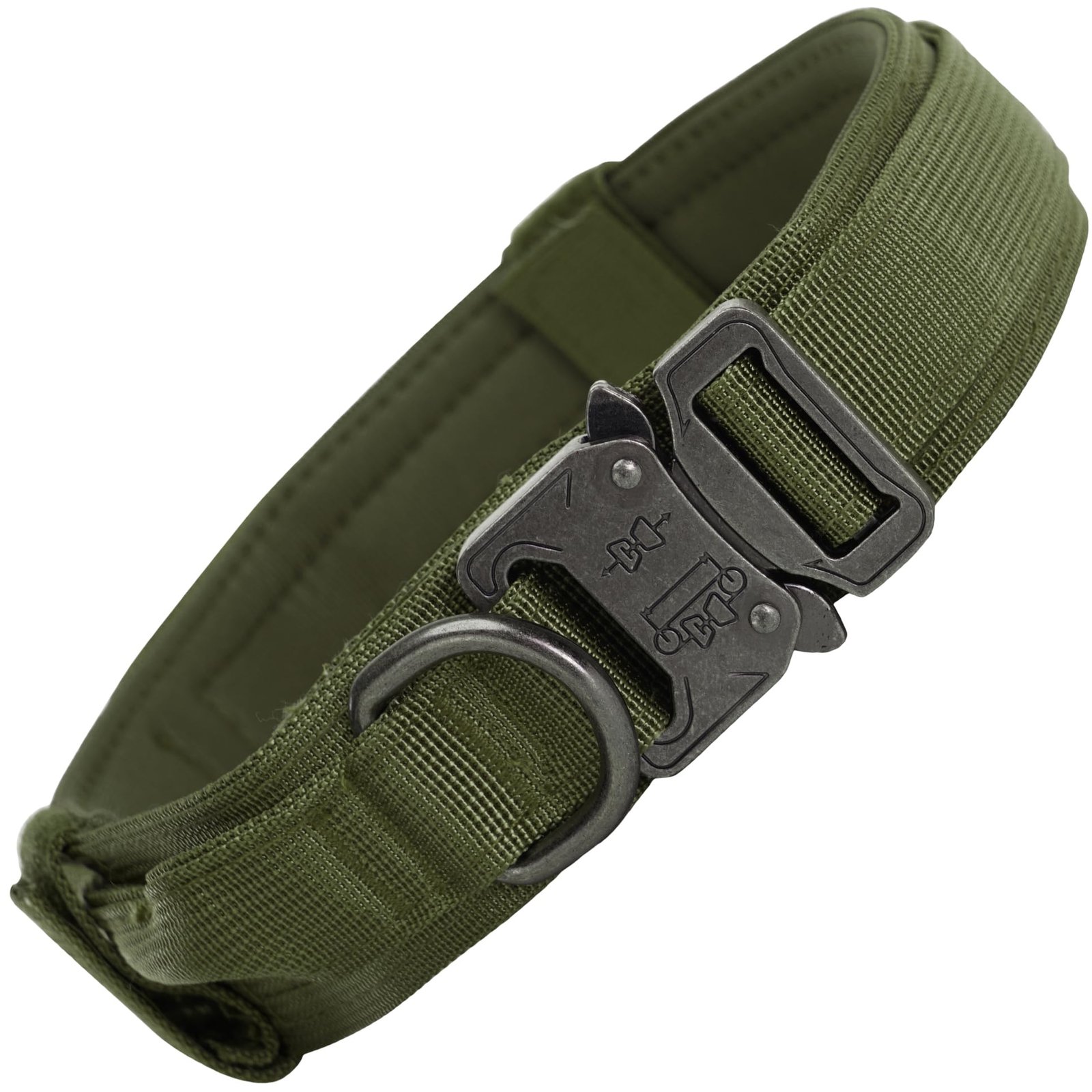Wooflix Metal Dog Collar for Training and Walks | Nylon Collar with Tactical Metal Buckle and D-Ring for Medium and Large Dog