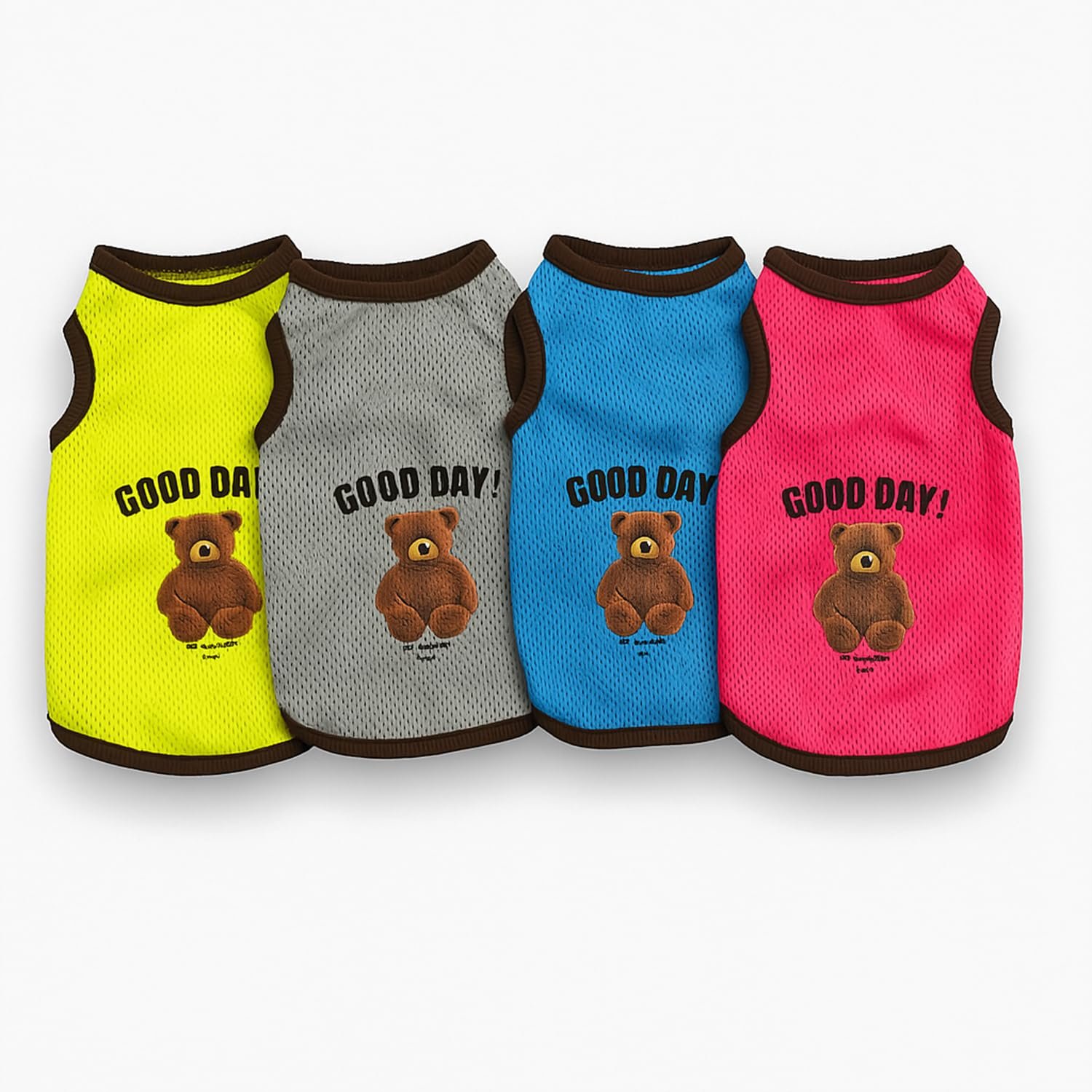 Yellowcult Cute Pet T-Shirt Clothes, Summer Sweetshirts Teddy Pet Random Design mesh Outfit for Large Dogs, cat, Puppy, Kitte