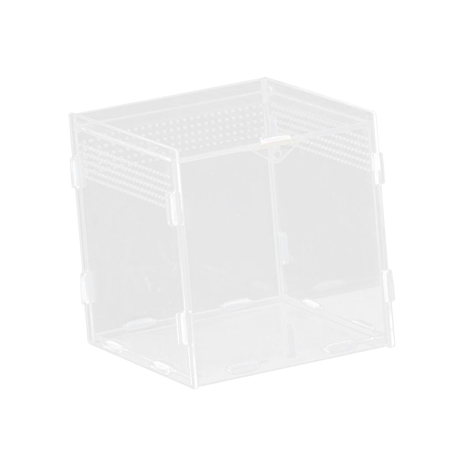 ZOOMELLA Reptile Breeding Box Spacious Clear Breathable for Frog Hermit Crabs 10x10x10cm|Reptile Supplies|Pet Supplies