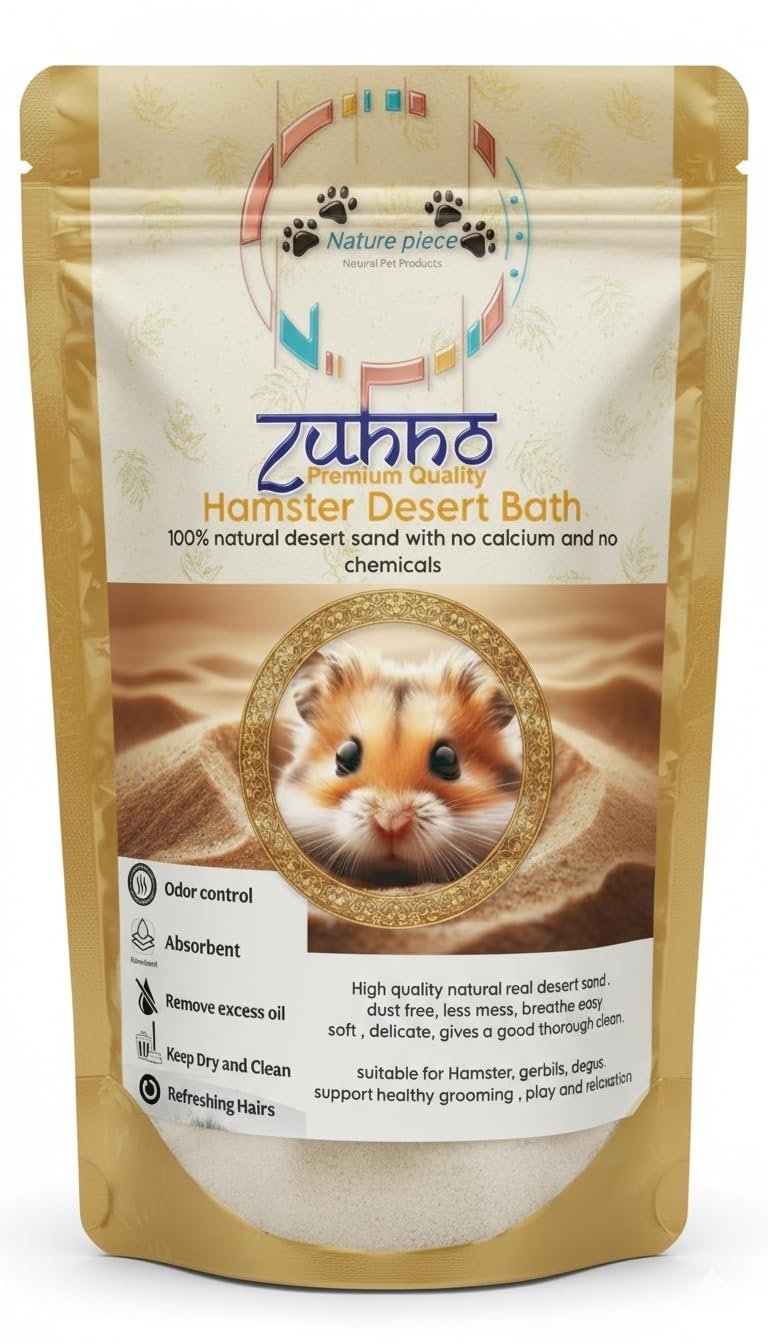 Zuhno Premium Hamster Desert Bath Sand, 100% Natural,Chemical Free,Dust Free bath or Potty litter Desert Sand for Hamsters, G